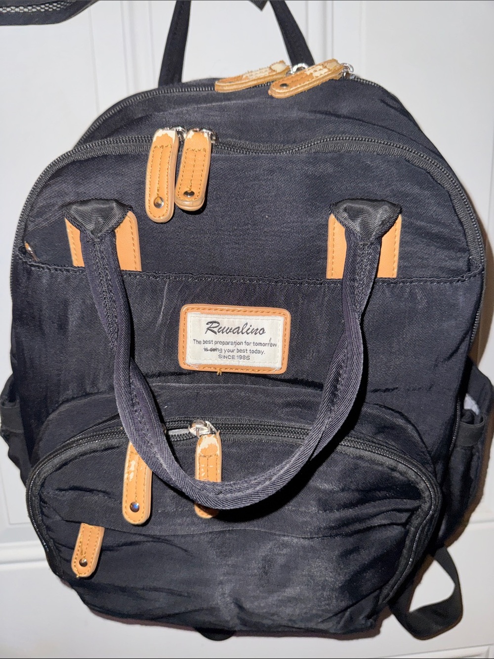 Black and Tan Men's Diaper Bag